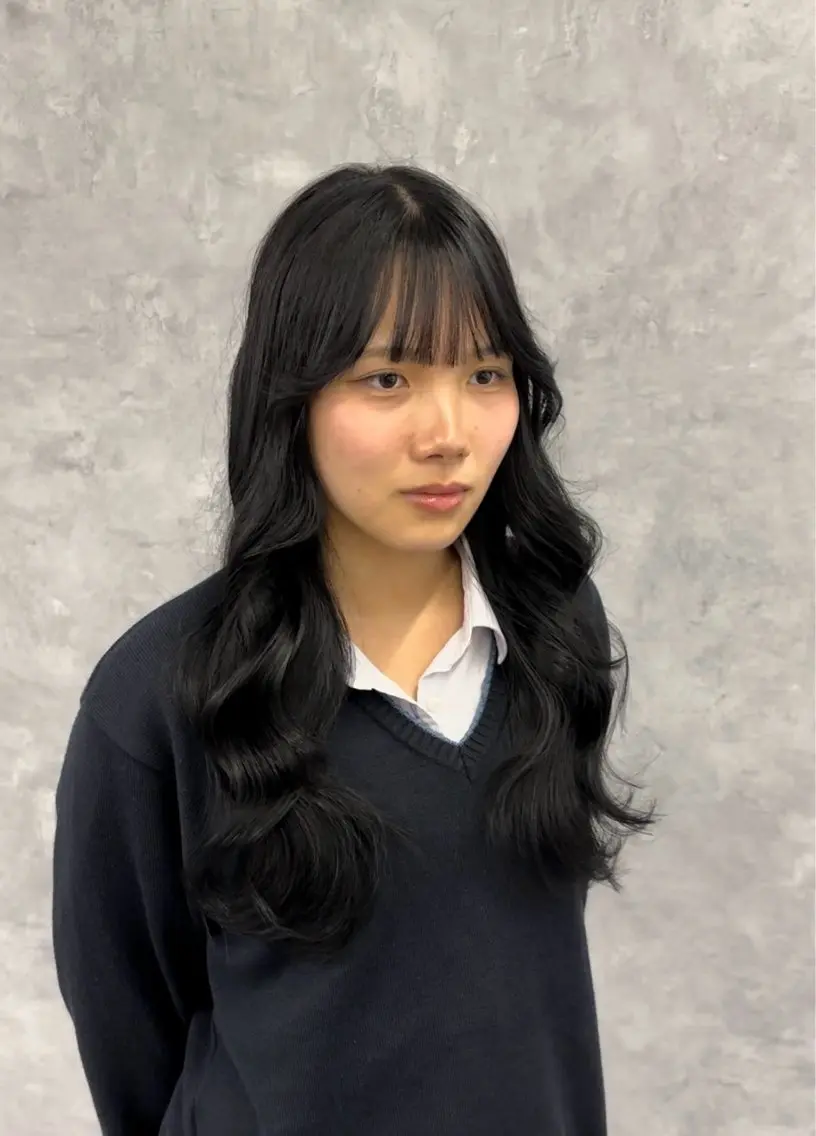 ロング カラー プルエクステ エクステ 江田 悠真のヘアスタイル