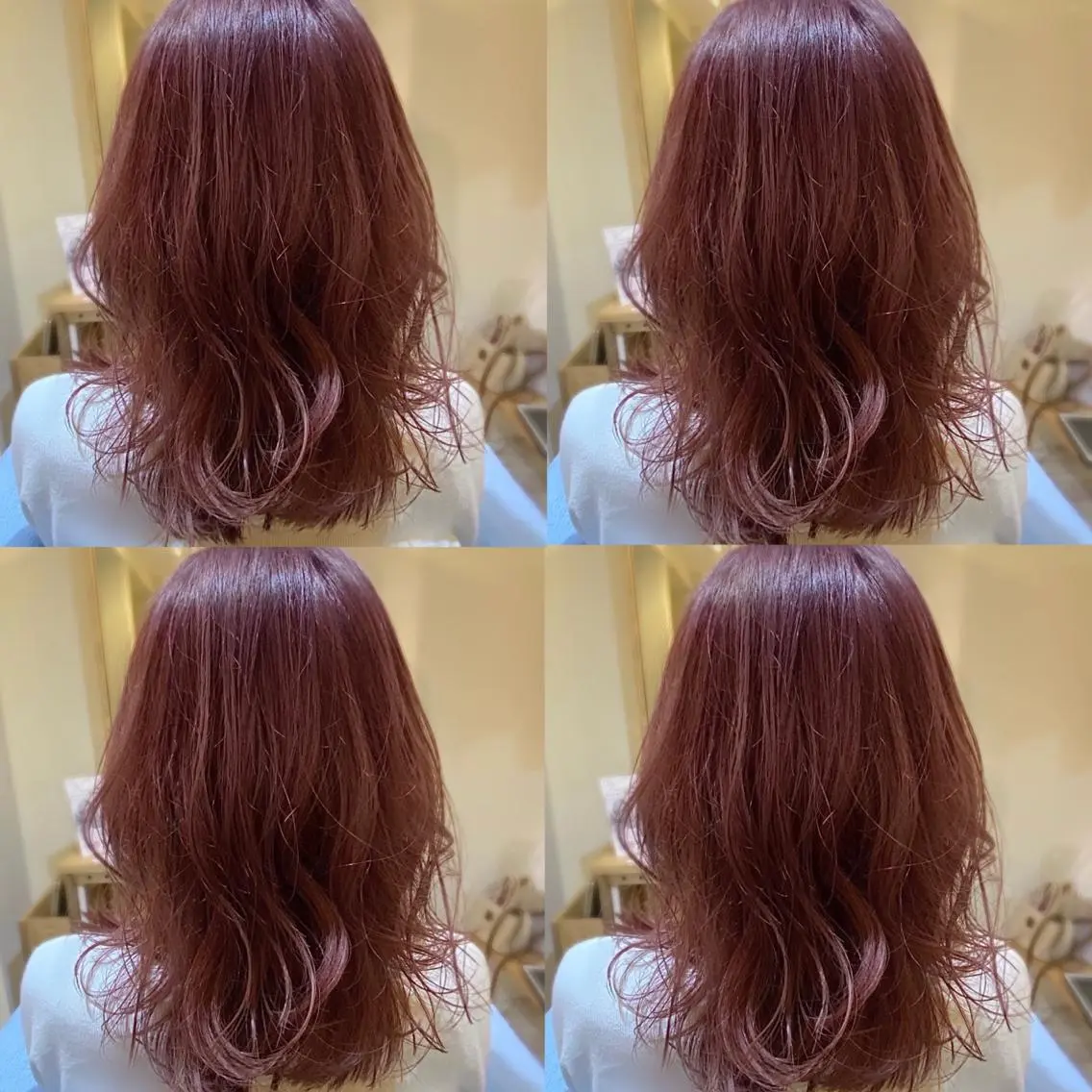 ミディアム カラー 金島 青のヘアスタイル