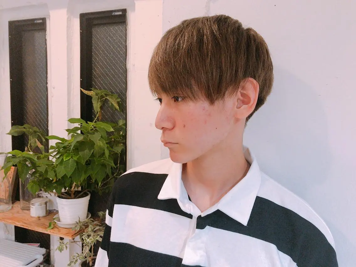 ショート カラー パーマ メンズ カット ヘアカラー ちこ .のヘアスタイル