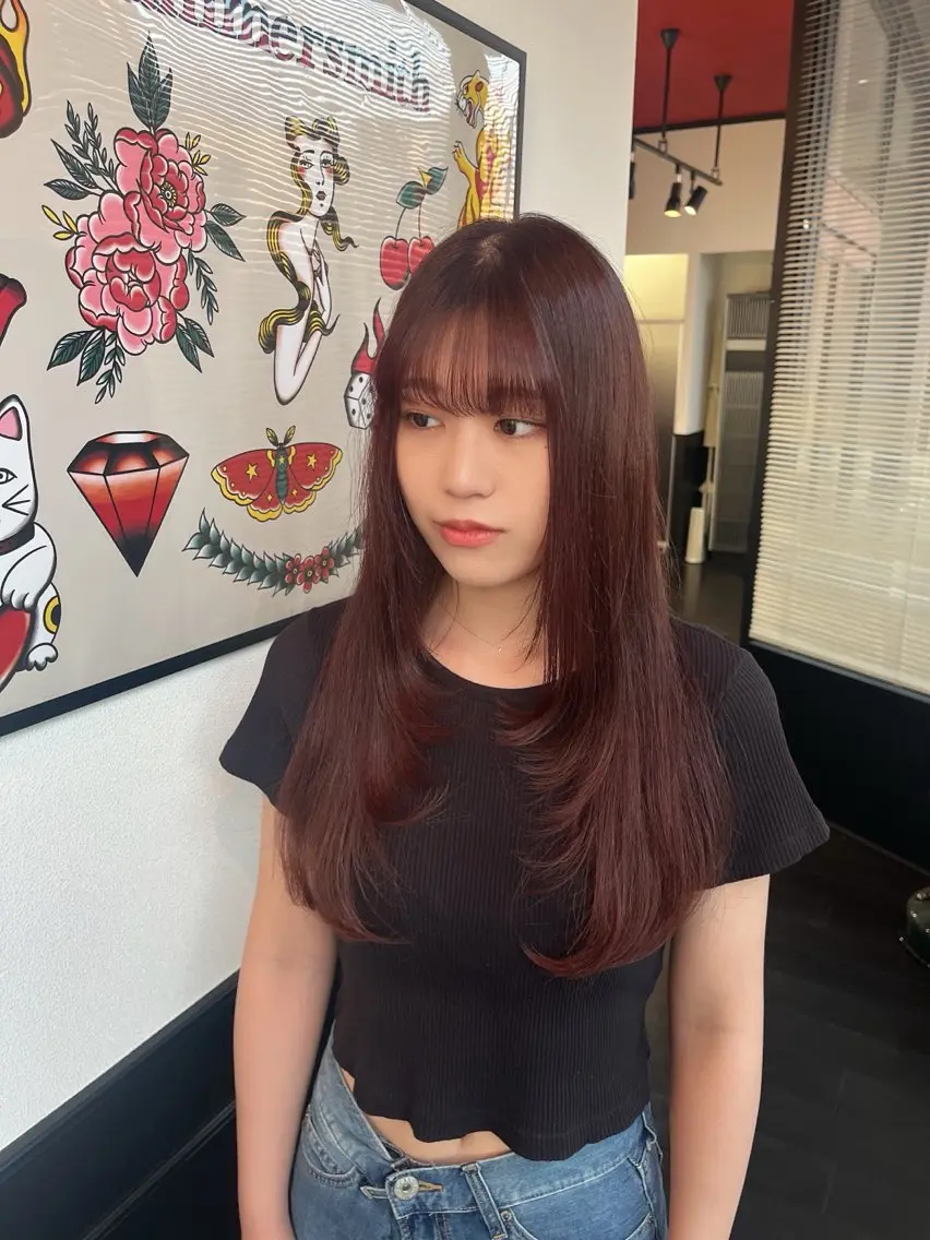 ロング レイヤーカット スズキ リコのヘアスタイル