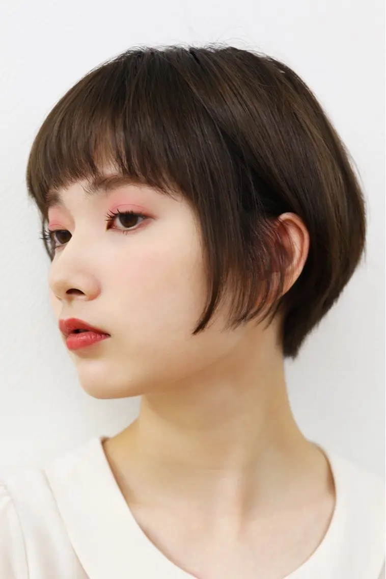 ショート カラー ボブ 顔周りカット レイヤーカット 似合わせカット 小顔カット ニコル ヘアメイクのその他イメージ