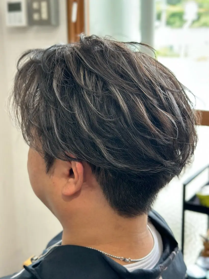 カラー メンズ メンズハイライト ハイライトカラー Snalyメンズ特化 スエハラのヘアスタイル