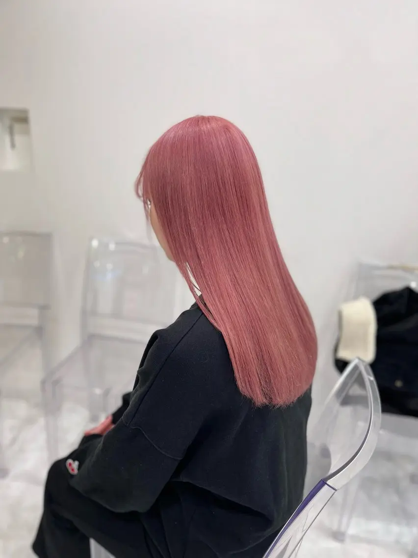 ロング カラー ヘアカラー トリートメント ヘアセット 色落ち綺麗🩰ハイ トーン🎀RINKAのヘアスタイル