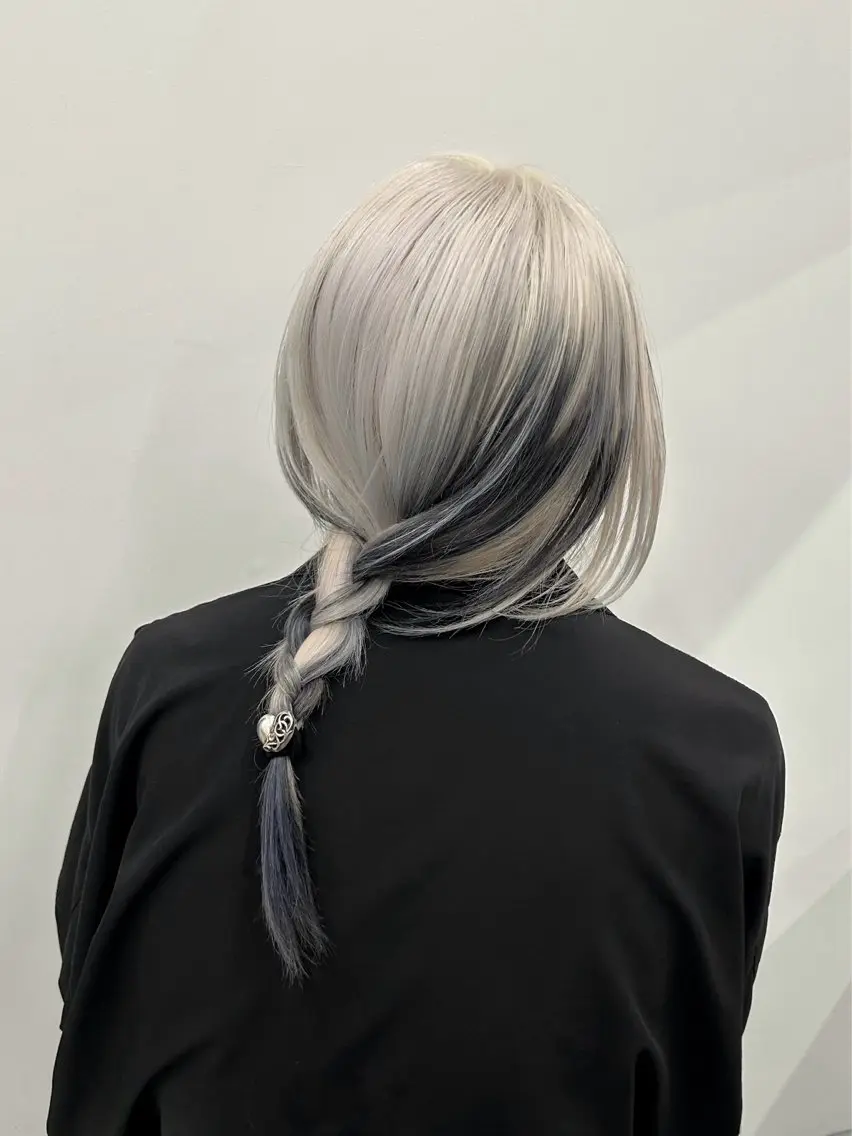ミディアム ヘアカラー 松原 朱里のヘアスタイル