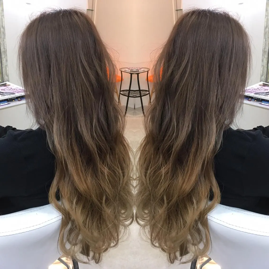 セミロング ロング カラー 髪質改善 中川 翔のヘアスタイル