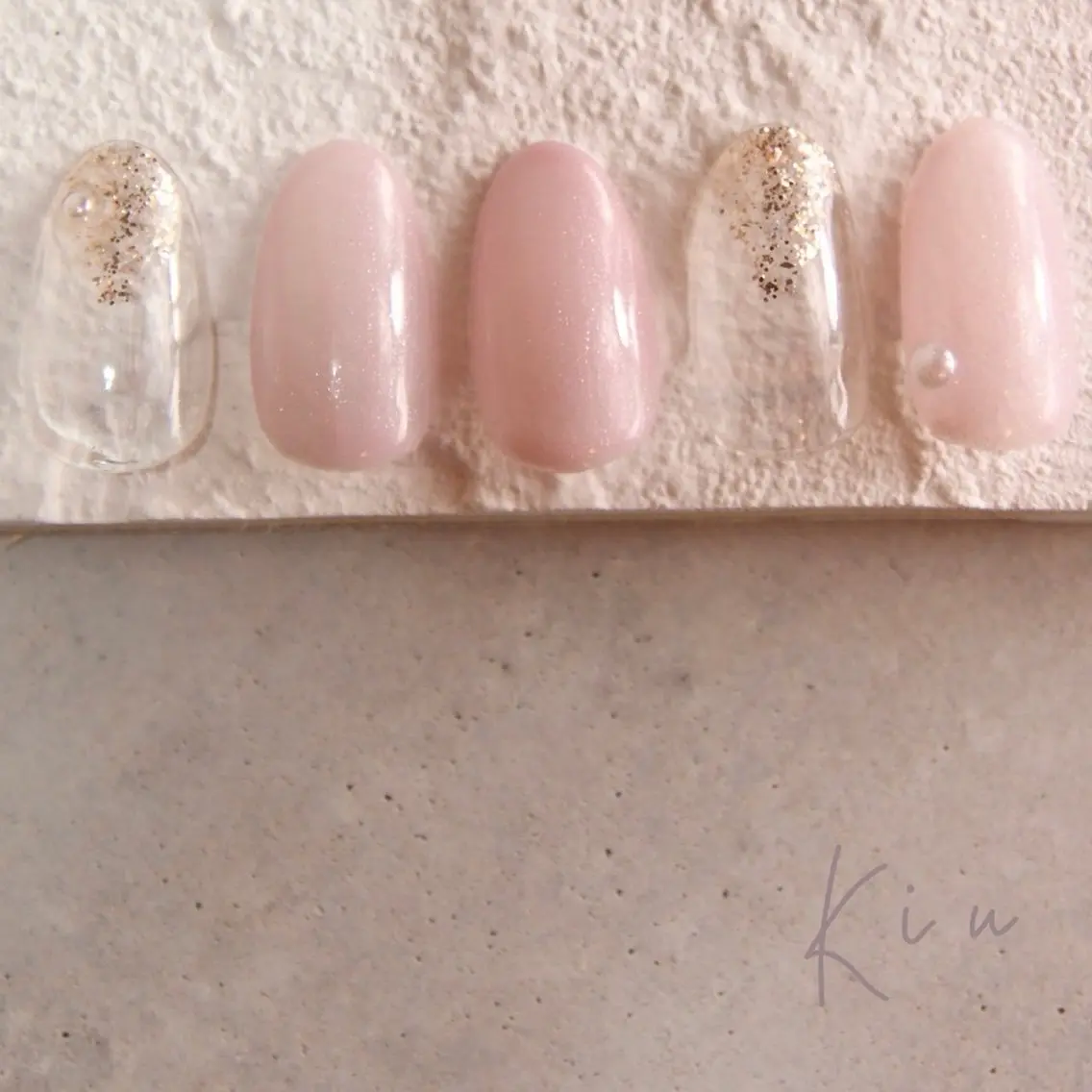 ネイル ジェルネイル ミラーネイル ニュアンスネイル オフィスネイル ショートネイル kiu nailsalonのネイルデザイン