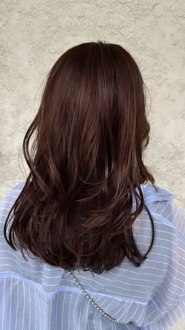 セミロング カラー カット ヘアカラー 椎葉 祐也のヘアスタイル