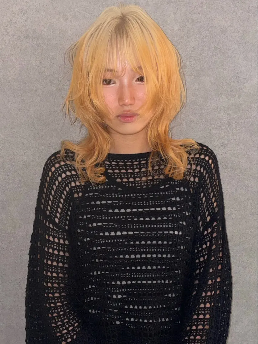 セミロング カラー ヘアカラー コツ🧚ハイトーン /カラー/名古屋/栄のヘアスタイル