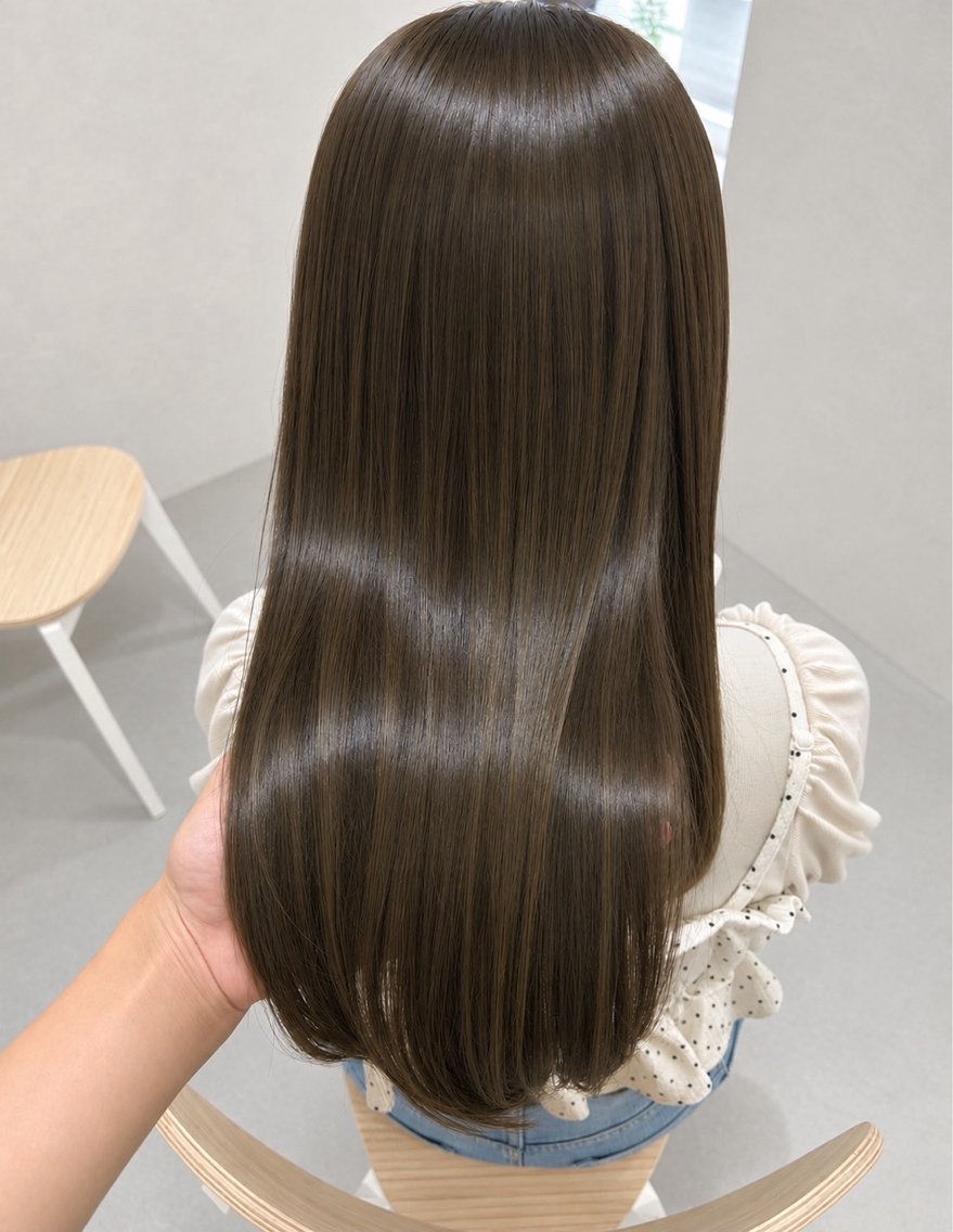 セミロング カラー オリーブカラー mao/ bob オリーブcolorのヘアスタイル