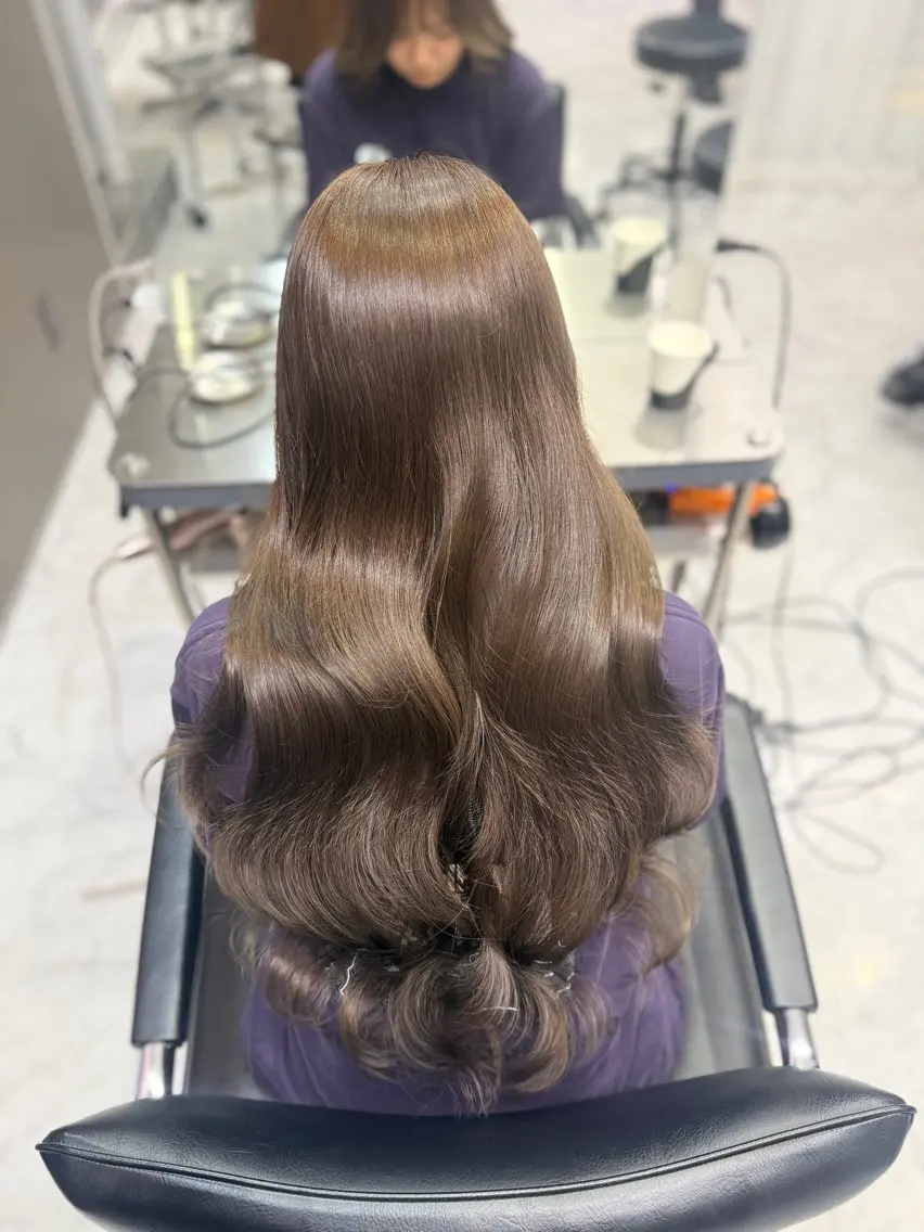 セミロング ヘアカラー トリートメント RAF／Lino 美髪矯正／暗髪カラーのヘアスタイル