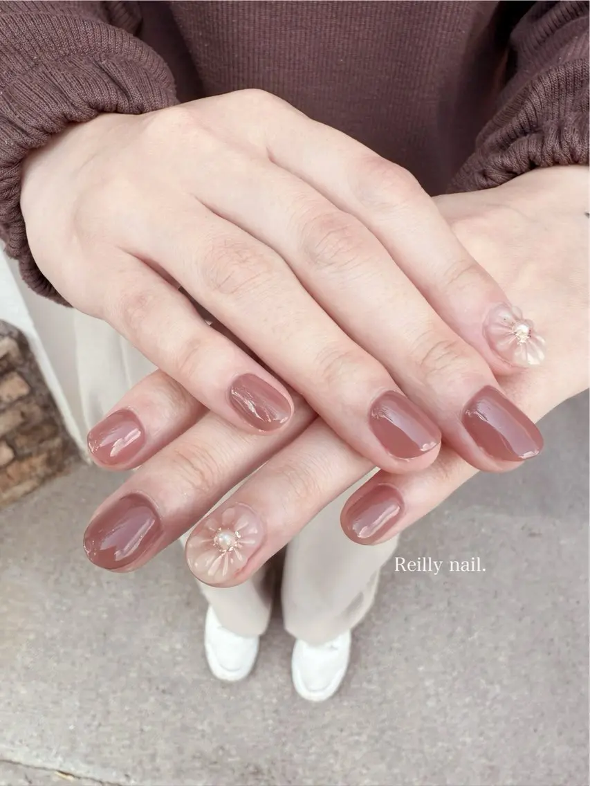 ネイル クリアネイル フラッシュネイル フレンチネイル ジェルネイル マグネットネイル Reillynail みさきのネイルデザイン
