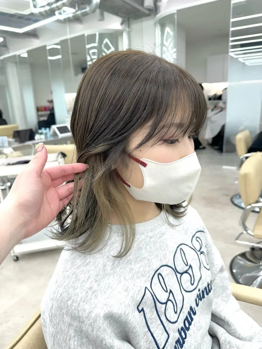 ミディアム ヘアカラー 透明感カラー🪡🤍 nanao🤍🪡のヘアスタイル