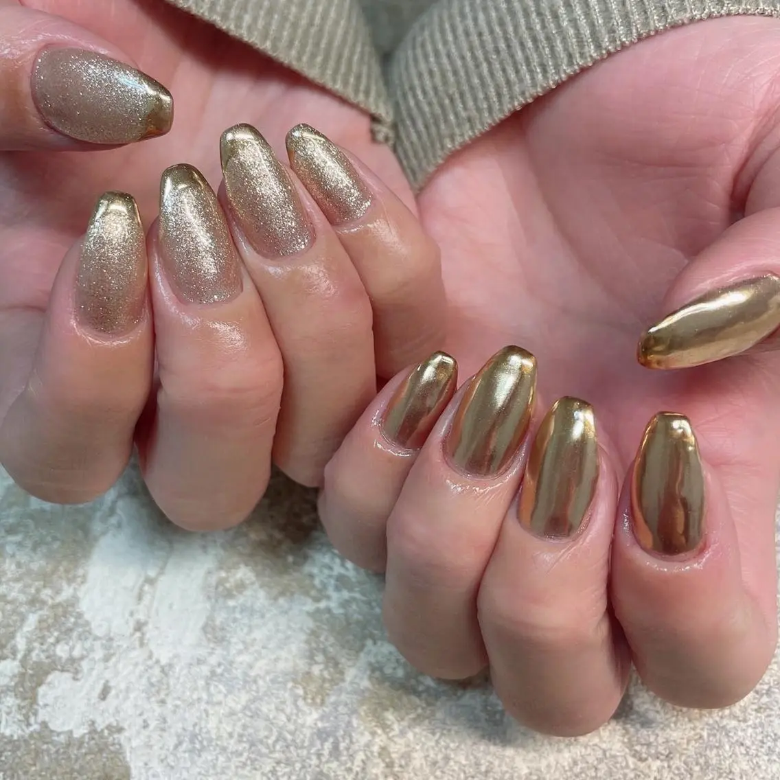 ネイル ゴールド ハンドネイル lilbondir. chiharuのネイルデザイン