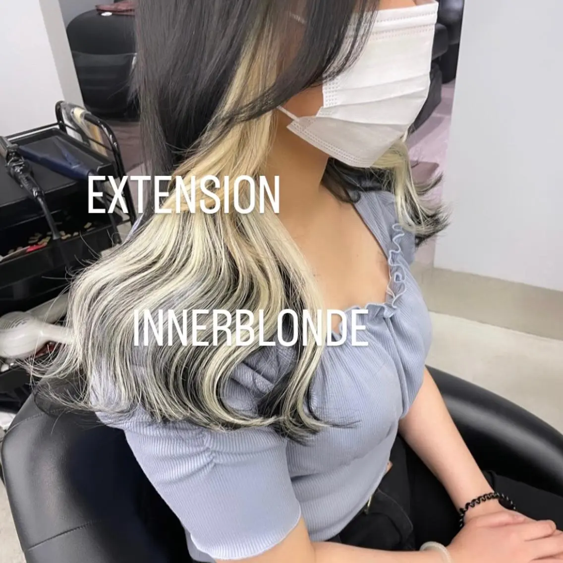 ロング カラー ヘアカラー エクステ エクステ🩵ブリーチ 韓国ヘア🩵KAEのヘアスタイル