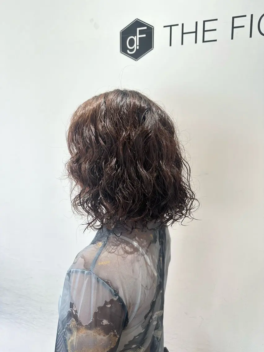 ミディアム パーマ カット パーマ いまじゅく あおいのヘアスタイル