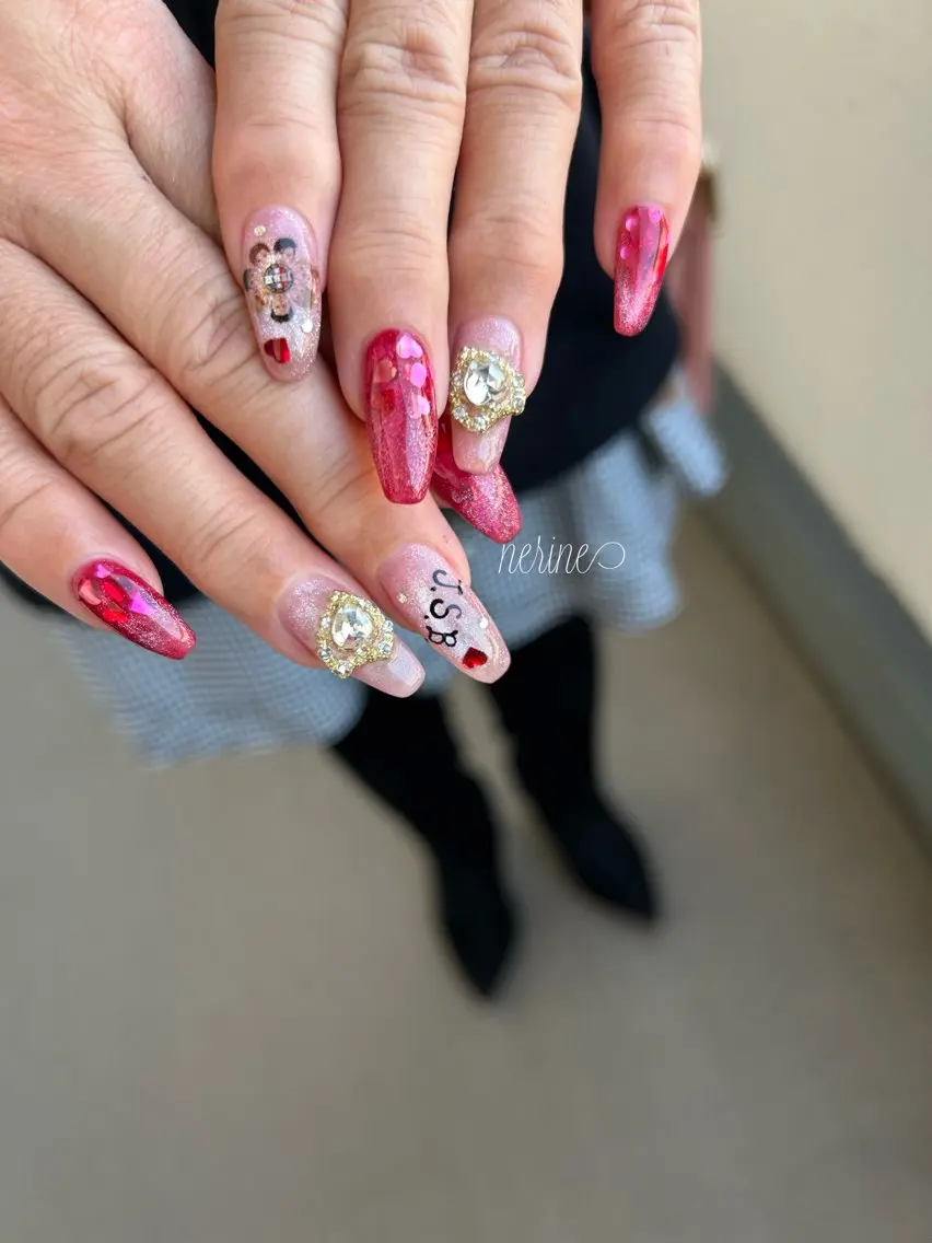 ネイル ハート 持ち込み NAILST Naomiのネイルデザイン