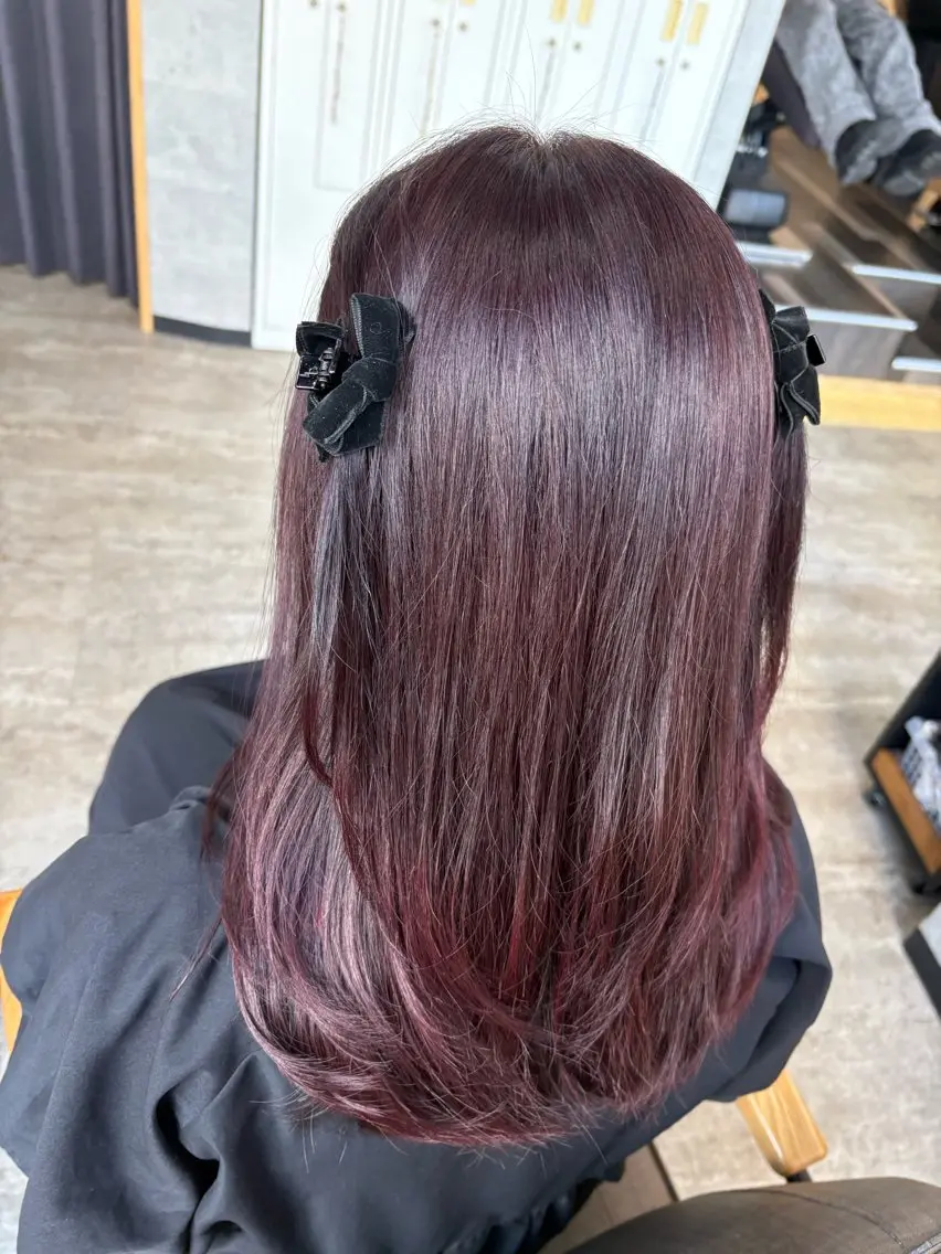ミディアム カラー ヘアアレンジ ヘアカラー 髪質改善💓艶髪💓 暖色💗加藤あゆみのヘアスタイル