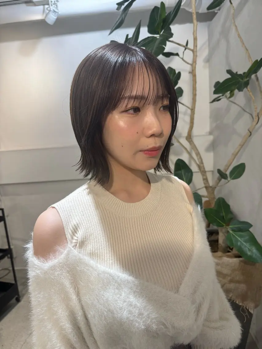 セミロング カット ヘアカラー トリートメント 新宿/顔周りカット +レイヤー=しずく♩のヘアスタイル