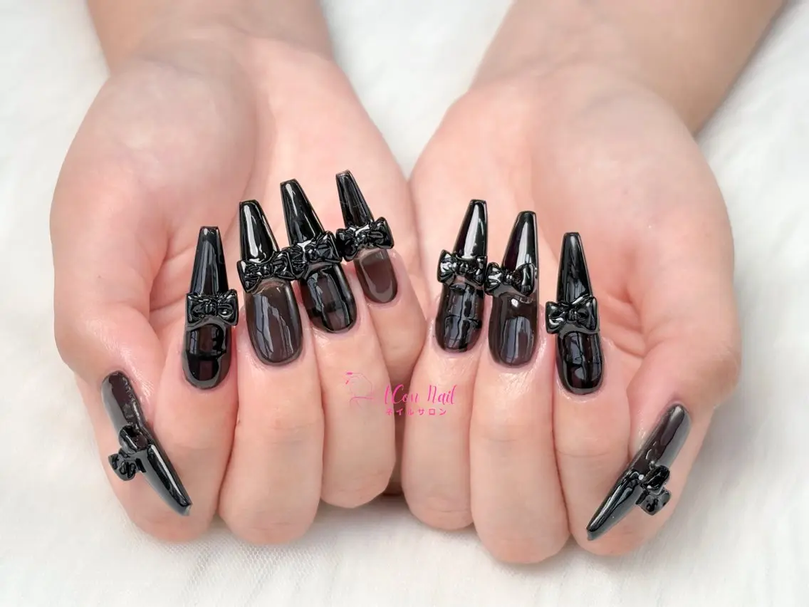 ネイル 桜ネイル 長さ出し フラワーネイル フレンチネイル ジェルネイル ハンドネイル ACon NailSalonのネイルデザイン