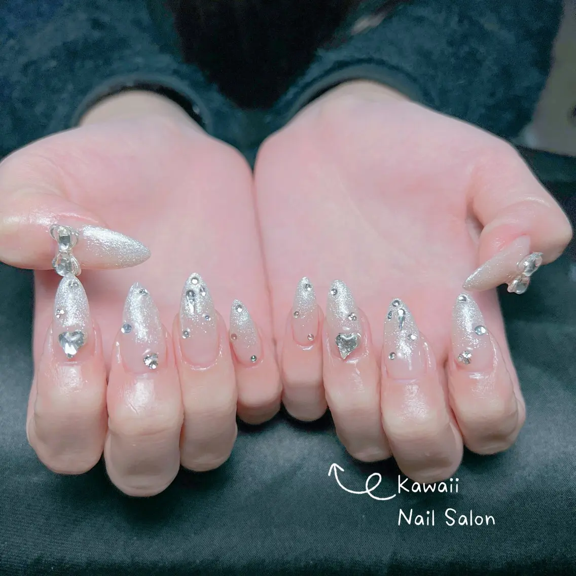 ネイル アートネイル クリアネイル ドット フラッシュネイル フレンチネイル Kawaii _Nailのネイルデザイン