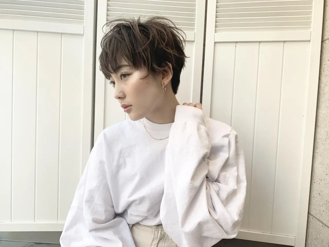 ショート カラー レイヤー/髪質改善 /山永圭介のヘアスタイル