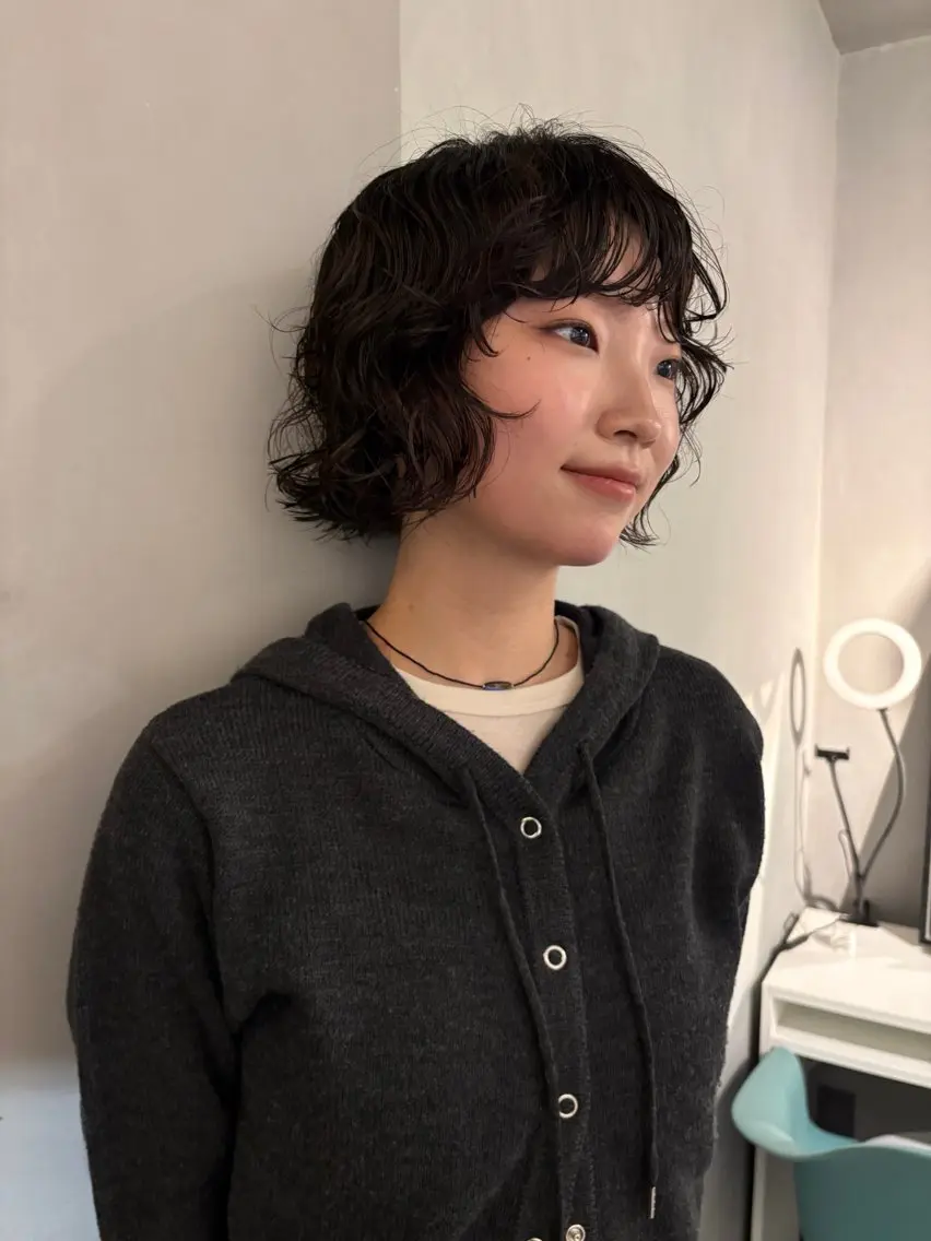 ショート パーマ/ボブ,ロング ヤマシタミウ🌀のヘアスタイル