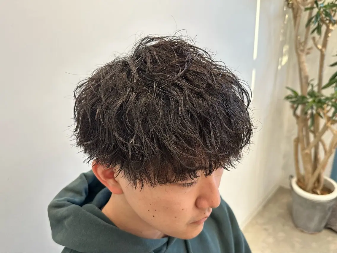 パーマ メンズ カット パーマ 桜太 /ブリーチ/カラーのヘアスタイル