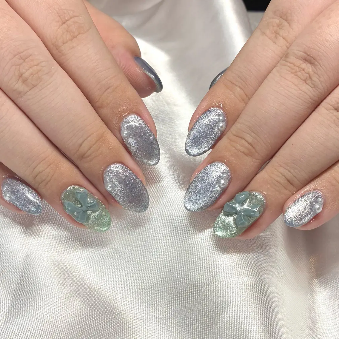 ネイル ジェルネイル マグネットネイル ハンドネイル Nail ヌシん家 AKANEのネイルデザイン