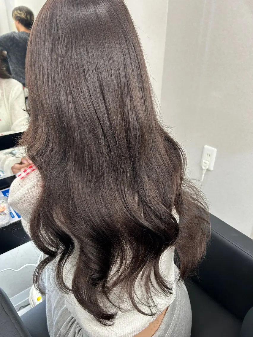 ロング カラー ブラウンカラー エクステ 韓国風ヘア カット ヘアカラー トリートメント エクステ ヘアセット レイヤー/エクステ alpha下妻のヘアスタイル