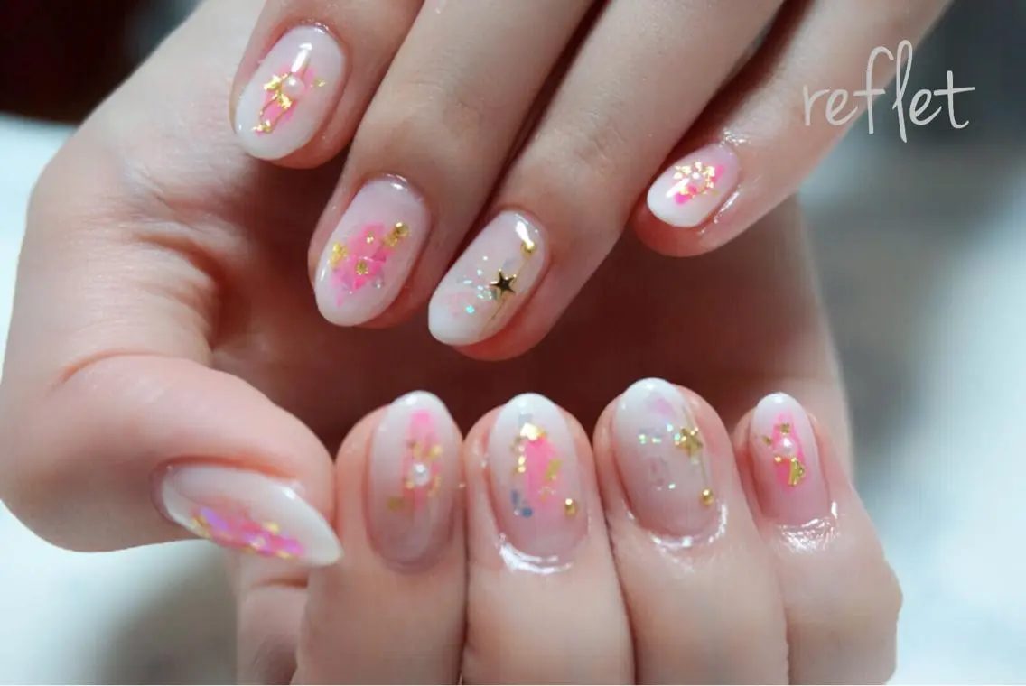 ネイル 持ち込み ハンドネイル reflet nailのネイルデザイン