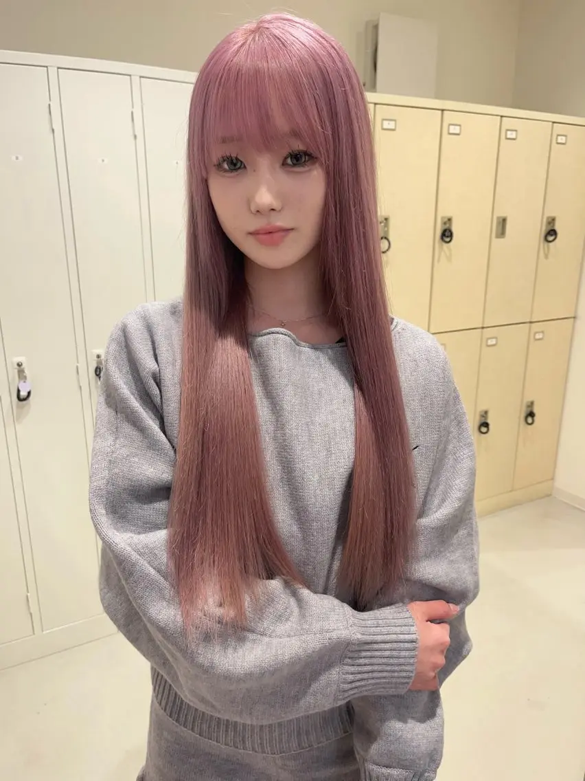 ロング カラー ラベンダーカラー ピンクカラー ピンクラベンダー 透明感カラー🫧🌈 似合わせカット✂︎のヘアスタイル