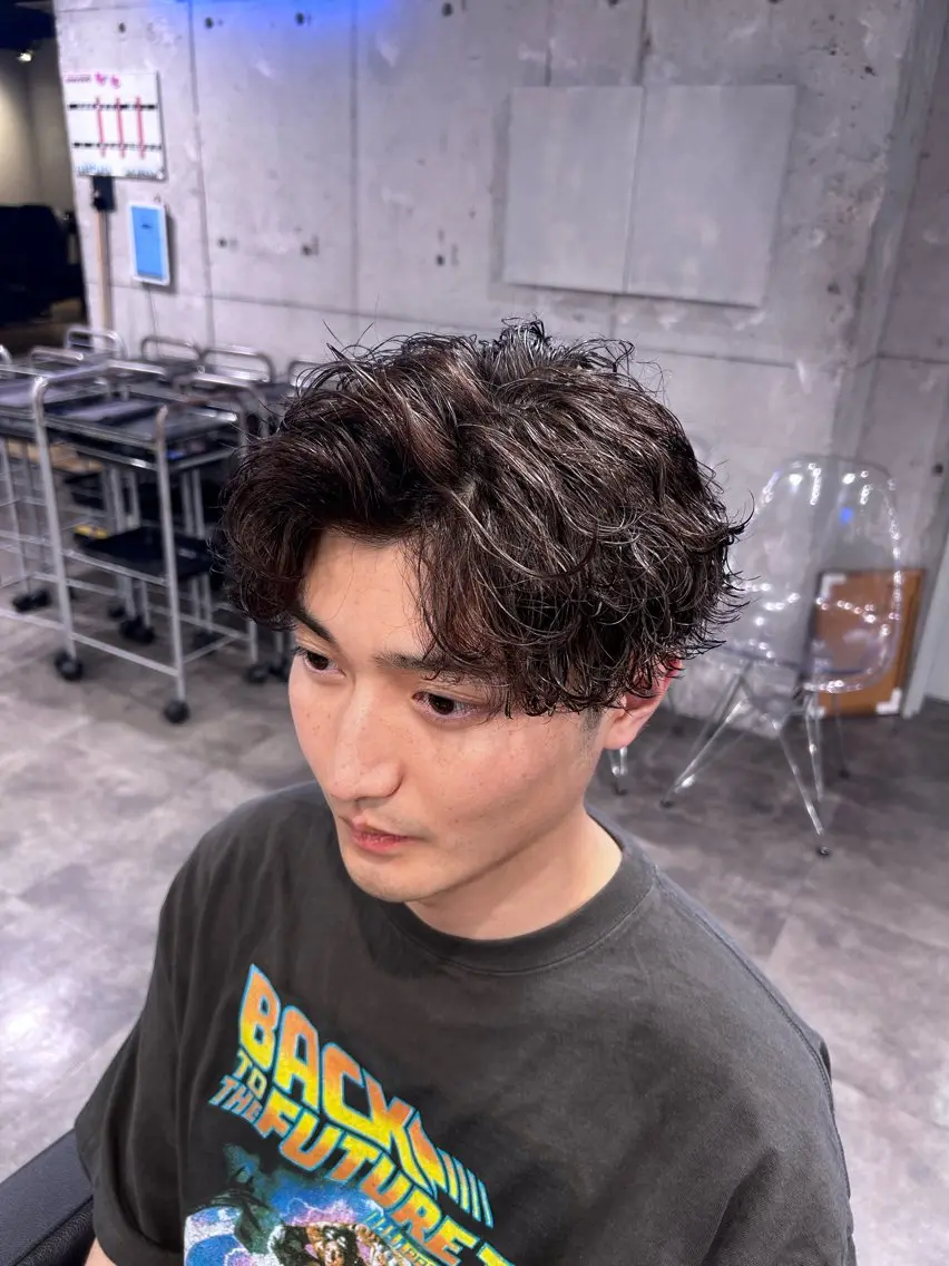 メンズ メンズパーマ カット パーマ メンズ特化美容師 💠チナツのヘアスタイル