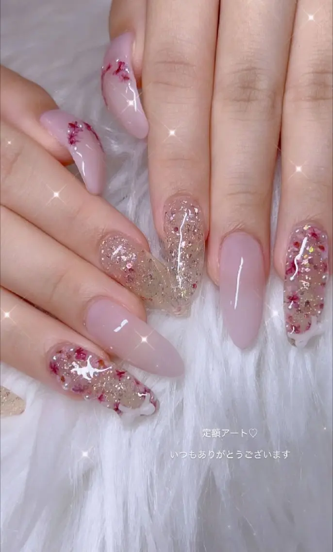 ネイル アートネイル 春ネイル ワンホンネイル I LOVE ME NAIL.。.:*♡のネイルデザイン