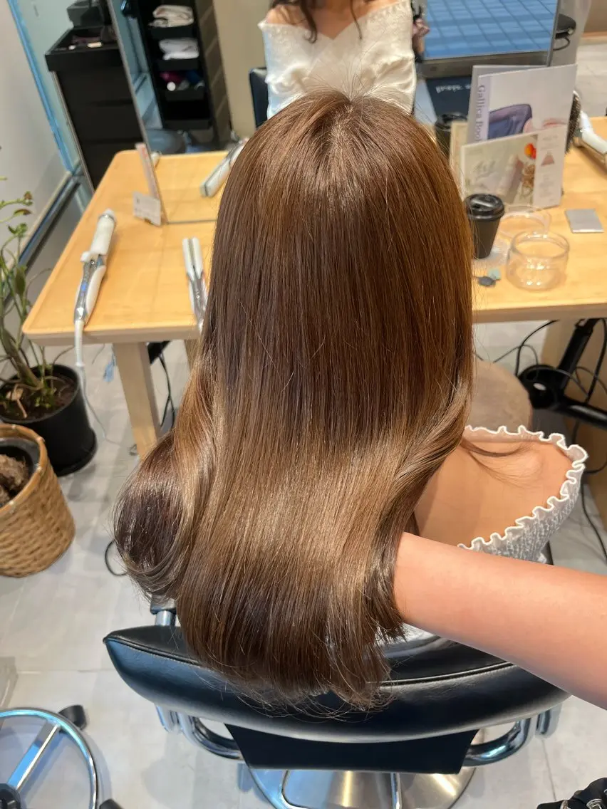 セミロング ヘアカラー トリートメント ヘッドスパ ヘアセット MAYU/上質ハイト ーン/レイヤーのヘアスタイル
