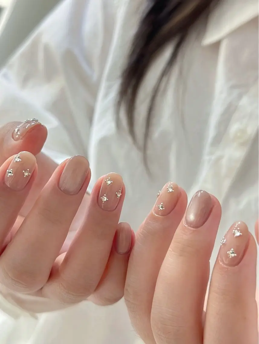 ネイル オーロラネイル 長さ出し フットネイル 韓国ネイル ラメ(グリッター) 👍thumbs up nail👍のネイルデザイン