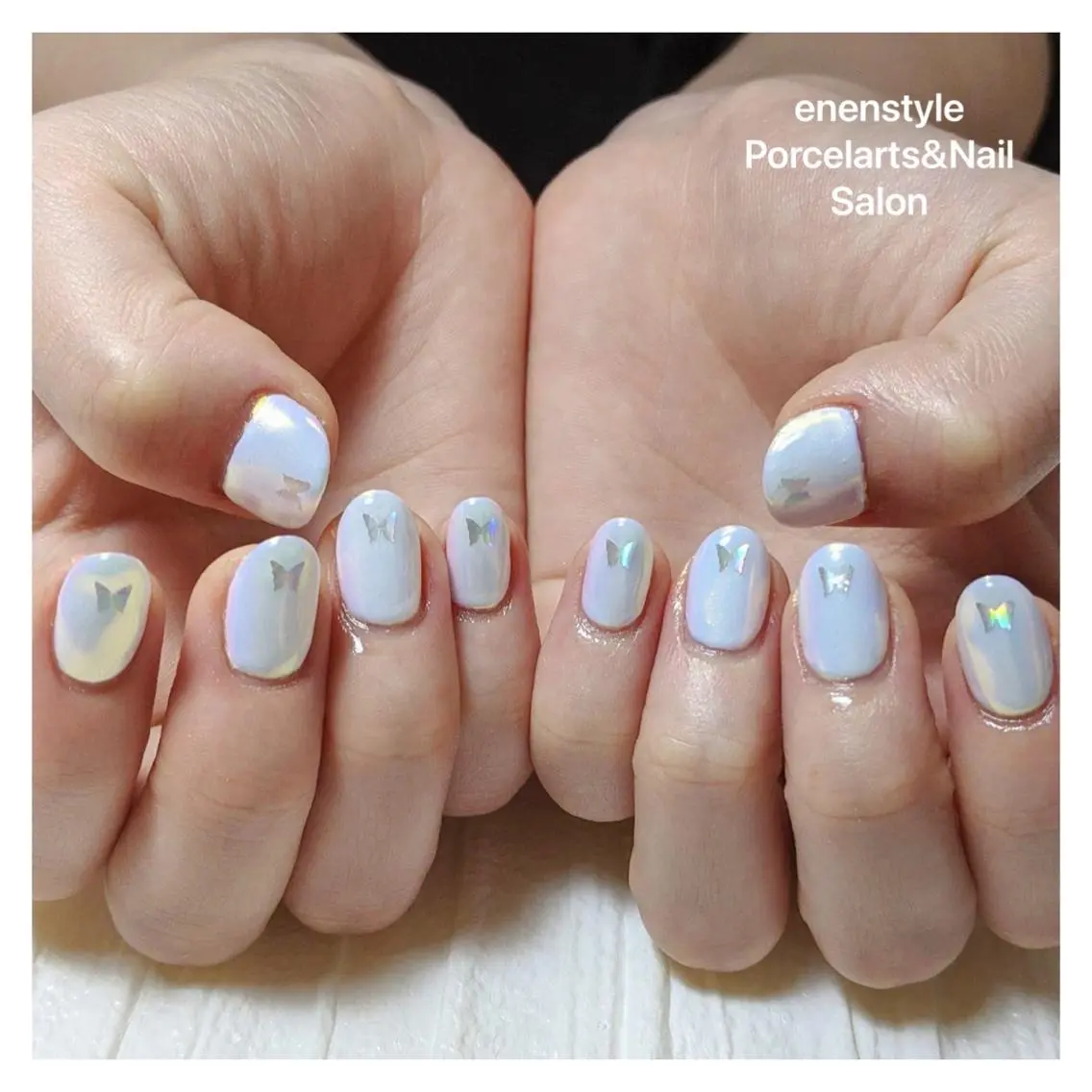 ミディアム ネイル ハンドネイル 🐾enen style 🐾のネイルデザイン