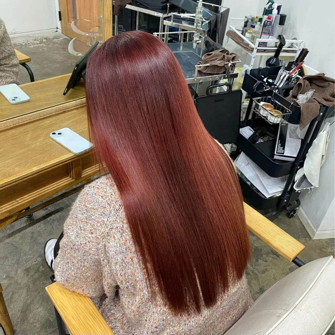 ロング カラー ヘアカラー トリートメント エクステモデル募集 💗大阪梅田/川上のヘアスタイル