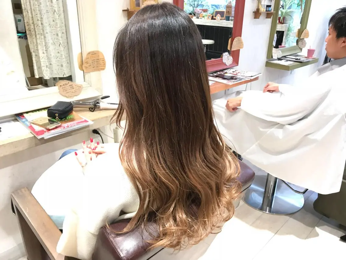ロング カラー グラデーションカラー メンズ指名多数!! 田島史也のヘアスタイル