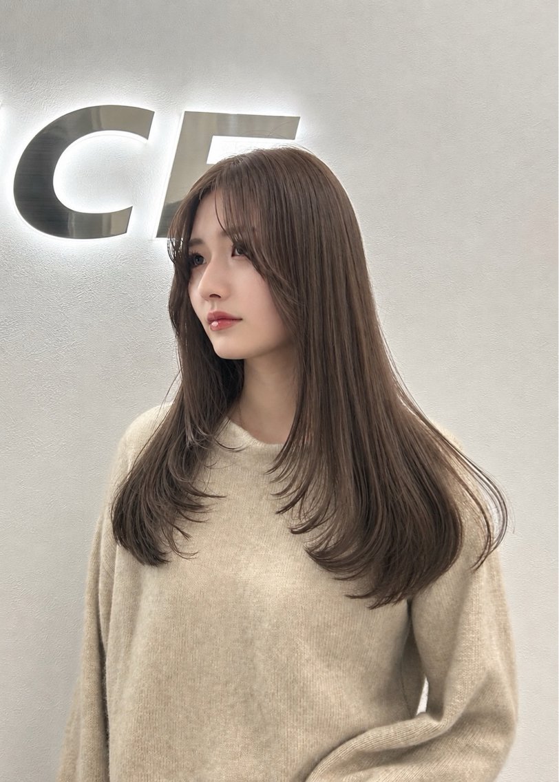 ロング カット ヘアカラー 🤍赤み消しオリーブ 🤍Rikuto🤍のヘアスタイル