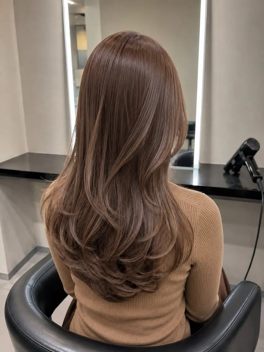 ミディアム カラー ブラウンカラー トリートメント 🌈ウルトワ水素 髪質改善naru🌈のヘアスタイル