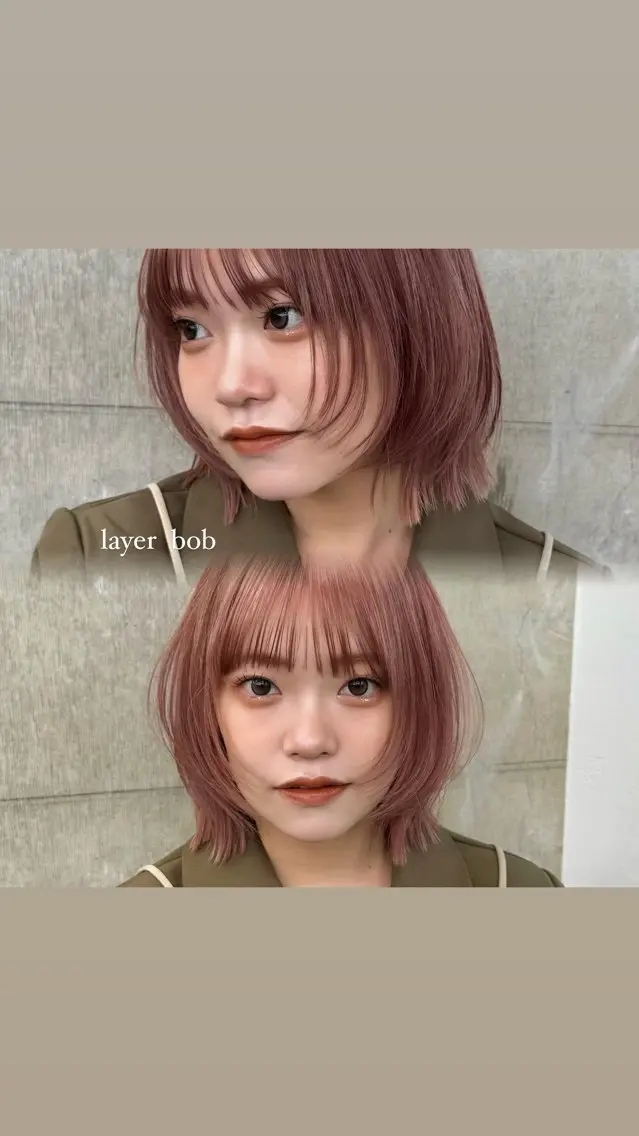 ショート カット ヘアカラー トリートメント 🌸暖色カラー/ボブ 一色愛海🌸のヘアスタイル