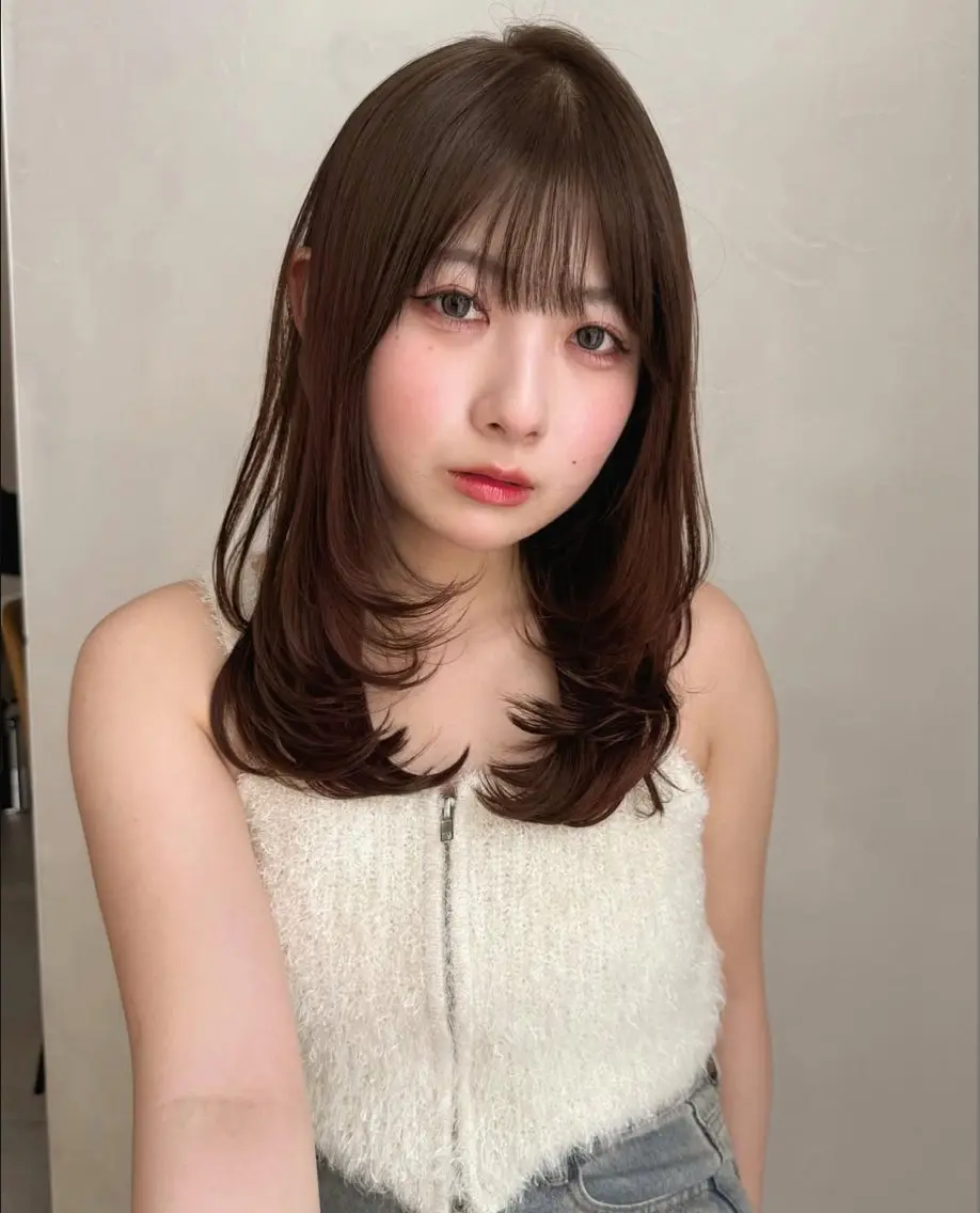 ミディアム Agnos 青山/ saya🌼のヘアスタイル