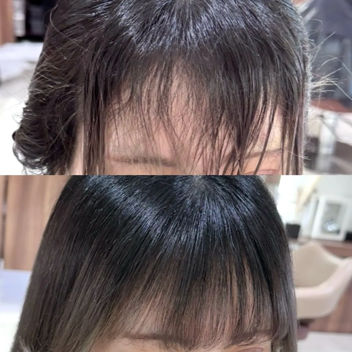 ふわっと丸くなる前髪縮毛矯正(Sh.プレTr.ブロー込み)目安60分の写真
