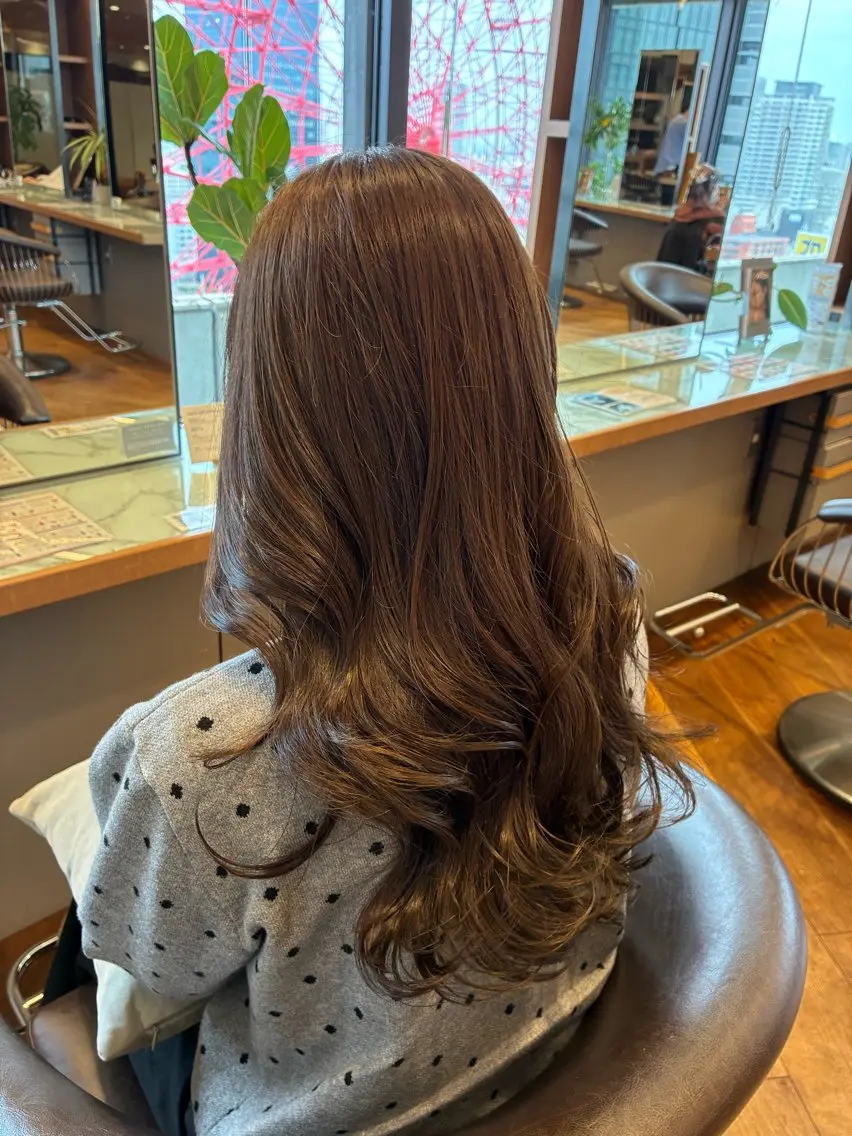 ロング カラー カット ヘアカラー 山本 睦のヘアスタイル