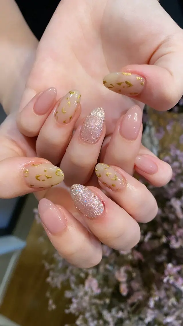 ネイル ハンドネイル crystal ⭐︎ colorのネイルデザイン