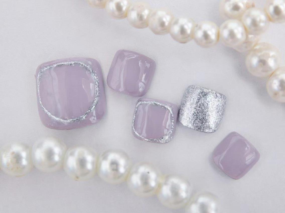 ネイル 桜ネイル 成人式 長さ出し フラッシュネイル フットネイル 💗🪽Tiary Nail🪽💗のネイルデザイン