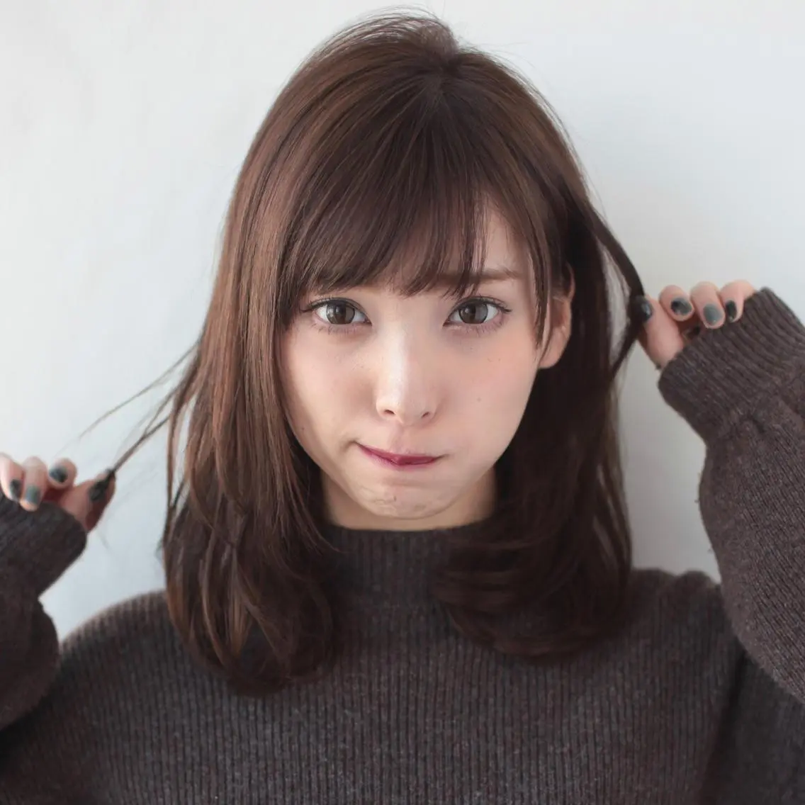 ミディアム 大人可愛い顔周り・ 縮毛矯正/ショウのヘアスタイル