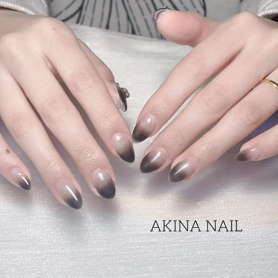 ミディアム ハンドネイル ハンドケア Akina Nail 亀戸のネイルデザイン