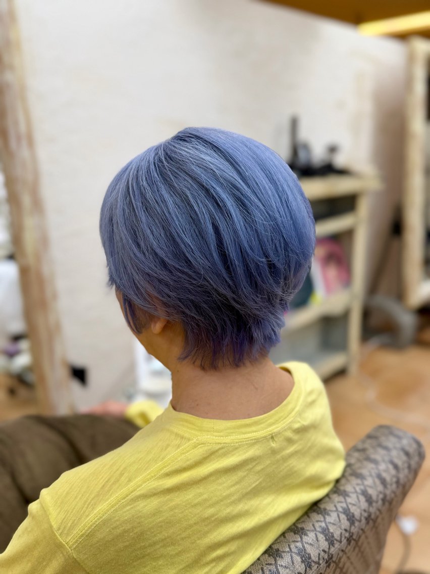 ショート パープルカラー カット ヘアカラー トリートメント 縮毛/髪質改善/ 円山/HAYATOのヘアスタイル