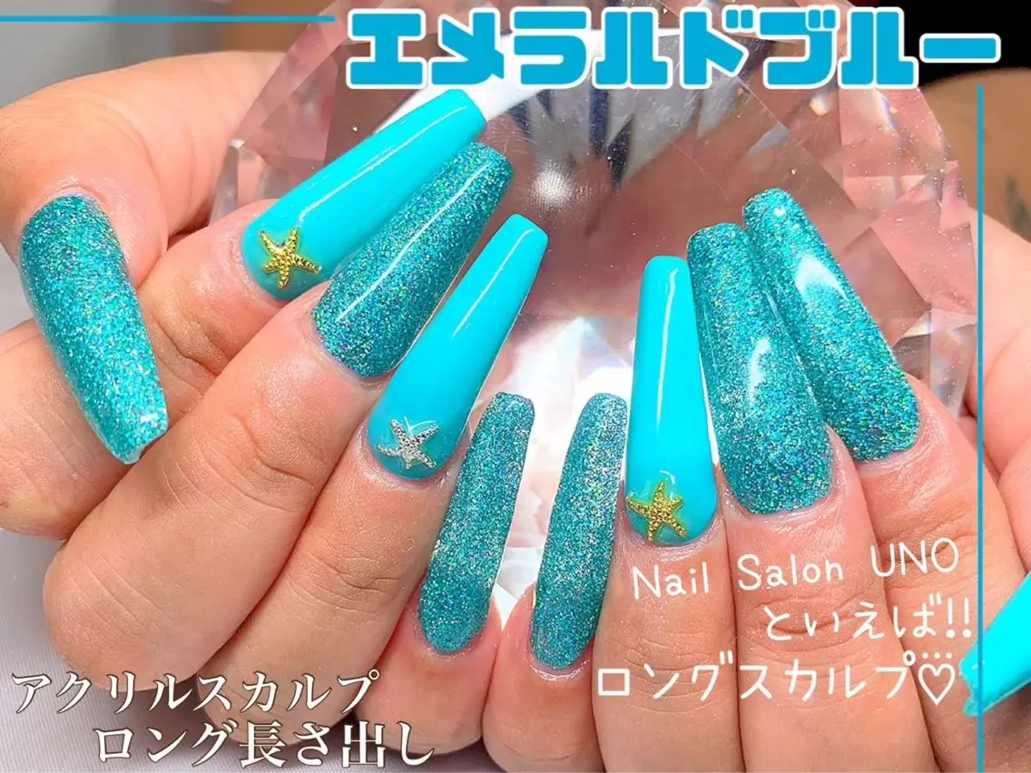 ネイル ロングネイル ワンカラーネイル スカルプネイル ハンドネイル Nail Salon UNO-ウノ-のネイルデザイン